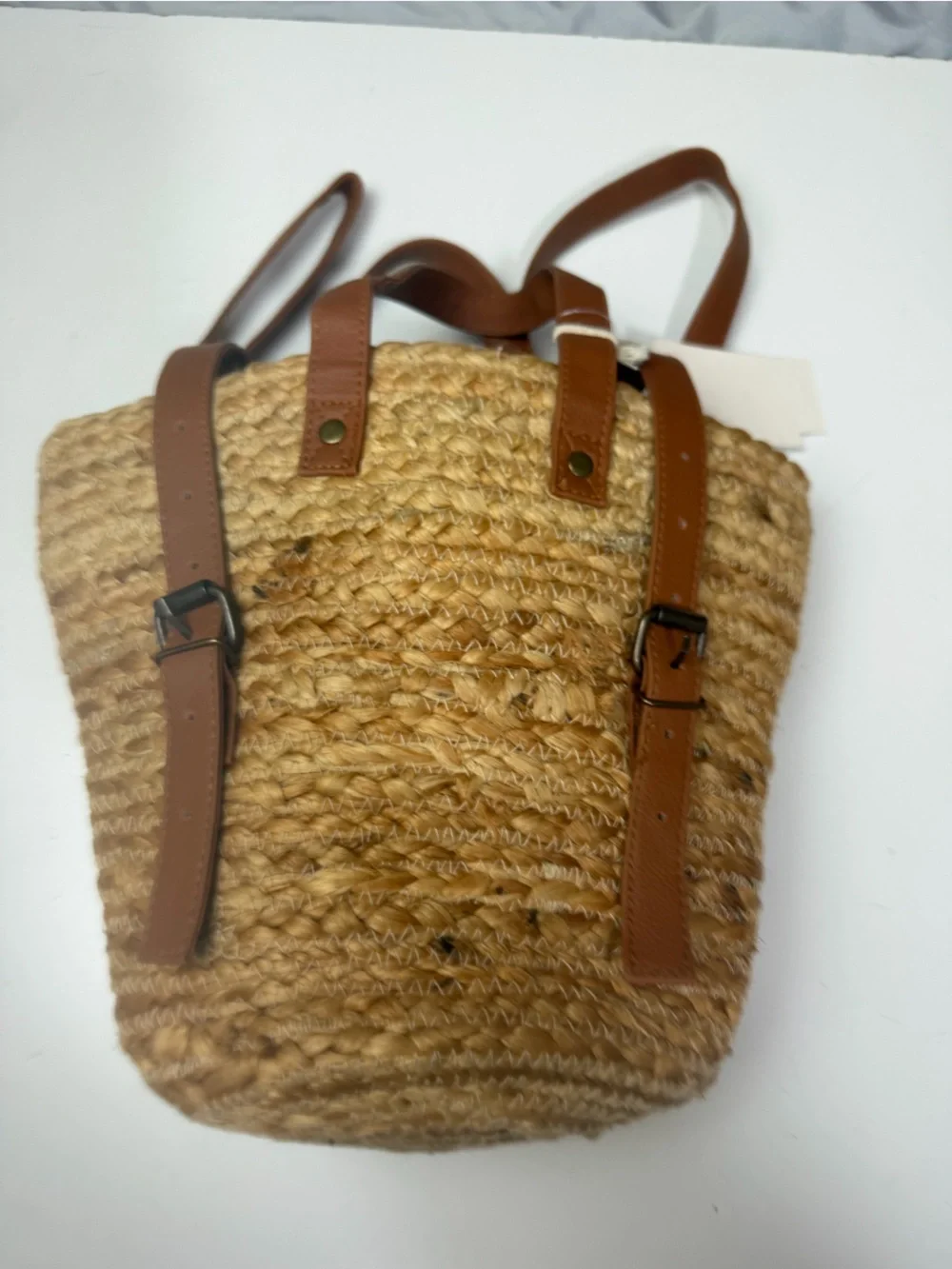 XIX‎ Palms Anthro Shorebreak Woven Jute Insulated Picnic Cooler Backpack NWT